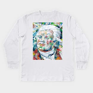 GEORGES DANTON watercolor portrait Kids Long Sleeve T-Shirt